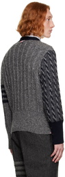 Thom Browne Gray 4-Bar Cardigan