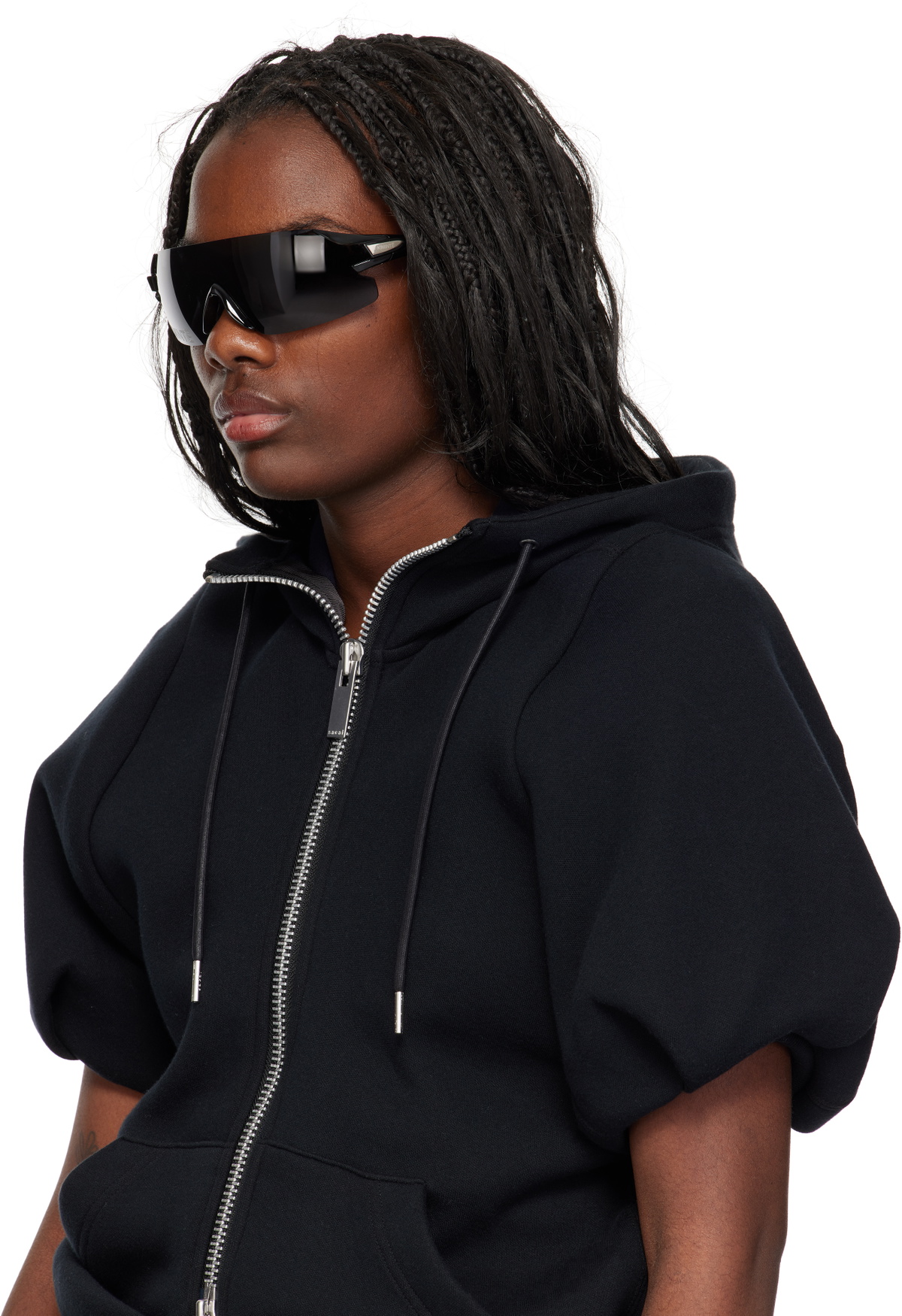 KIMHĒKIM Black Interchangeable Shield Sunglasses