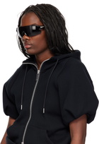 KIMHĒKIM Black Interchangeable Shield Sunglasses