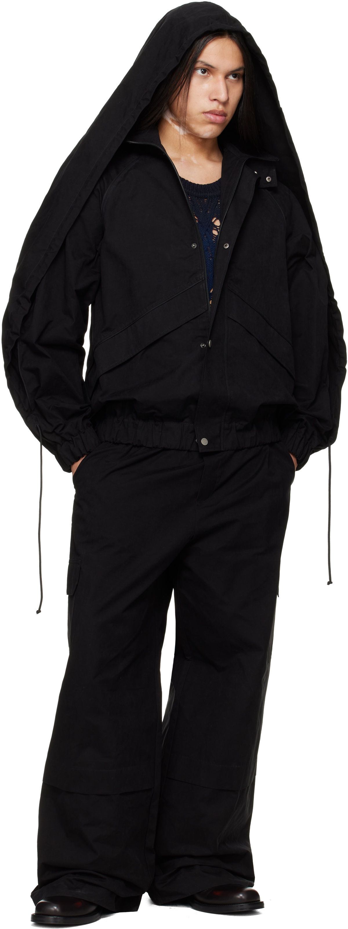 EGONlab Black Back Fold Track Jacket