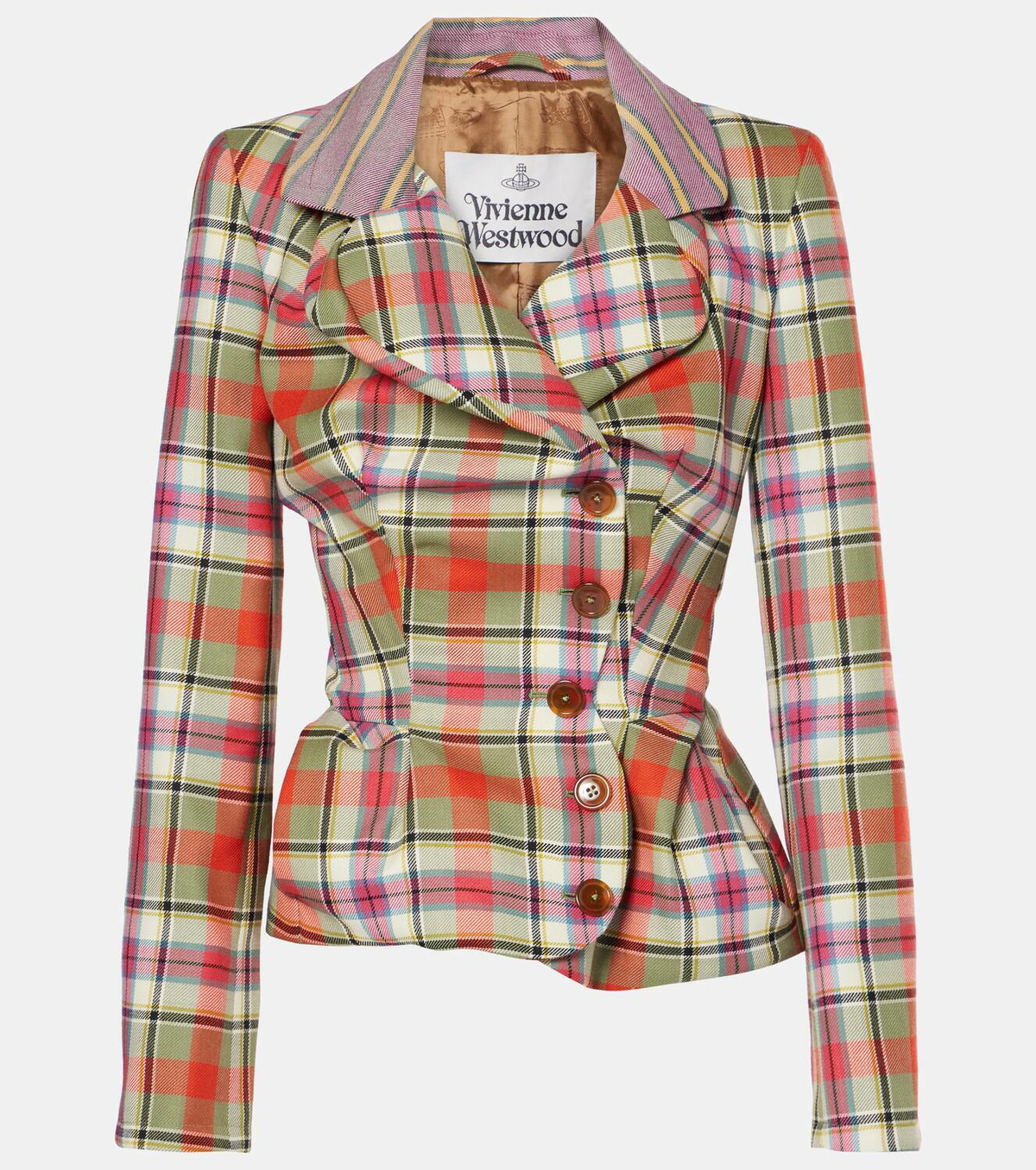 Vivienne Westwood Drunken Tailored checked wool jacket Vivienne