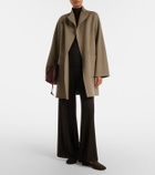 Agnona Cashmere, wool, and silk wide-leg pants