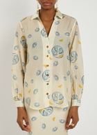 Never Fully Dressed Oyster Miley Printed Woven Shirt Cream
