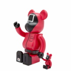 Medicom Be@rbrick Squid Game Guard □ in 100% 400%/Red