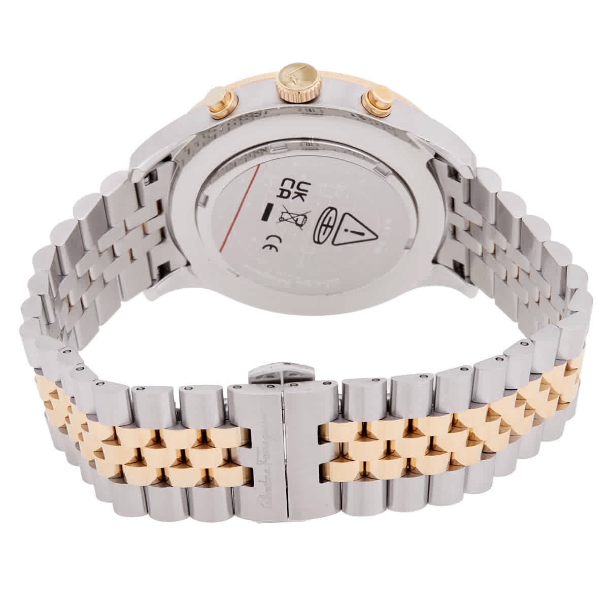 Ferragamo Duo Chronograph Quartz White Dial Mens Watch SFEZ01424