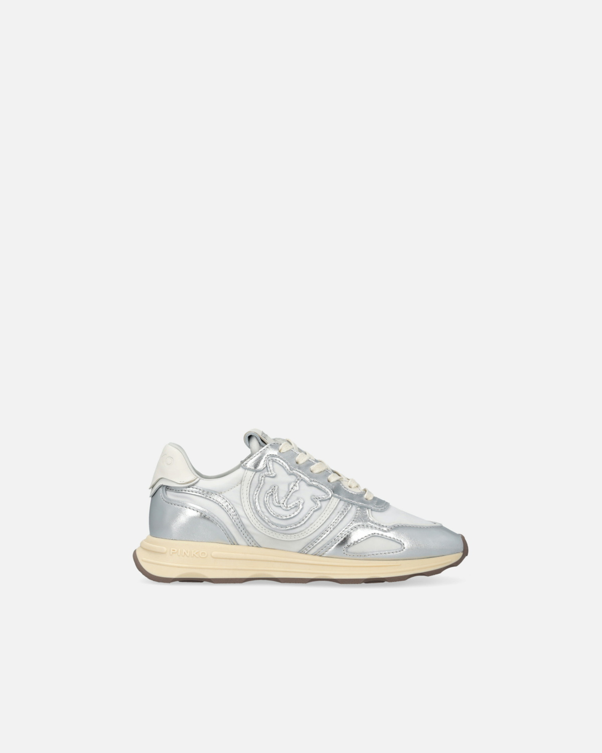 Pinko Logo Sneakers With Silver Details Silver