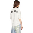 Palm Angels Off-White Curved Logo Over T-shirt