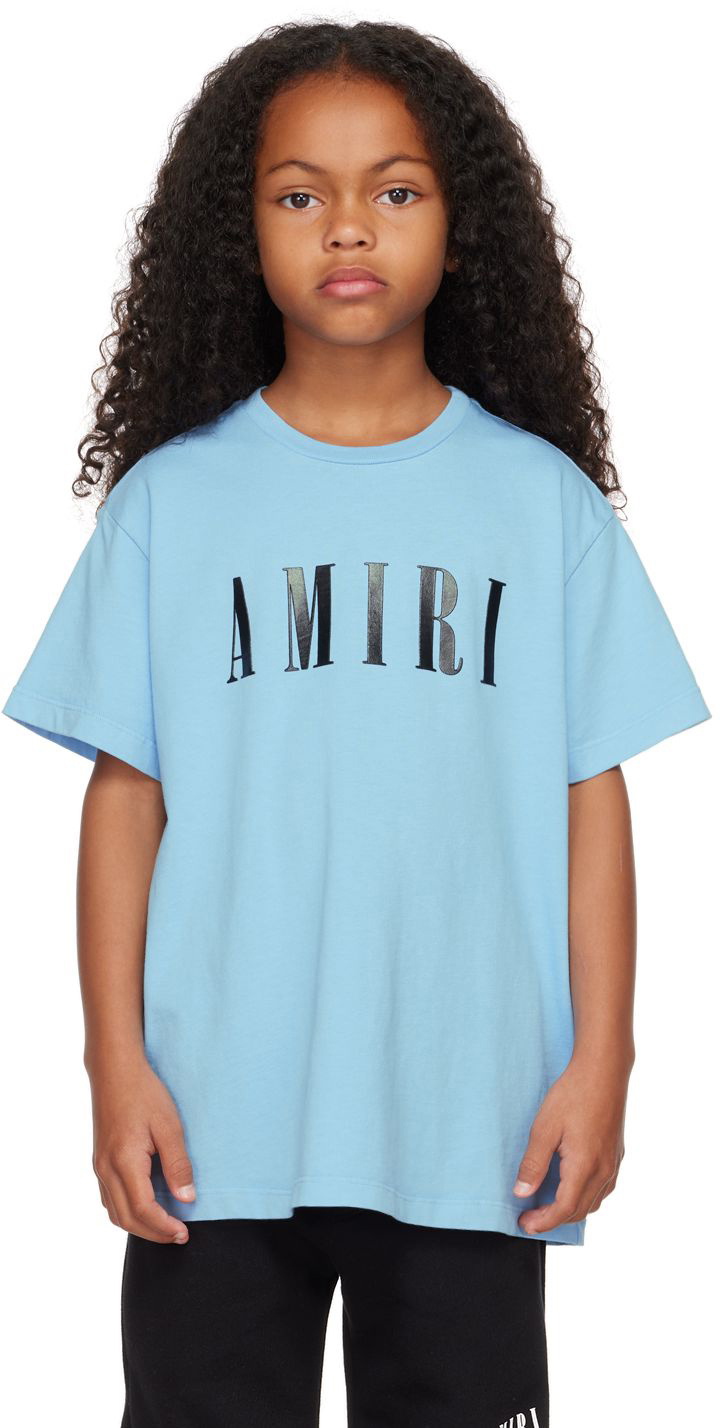 AMIRI Kids Blue Bonded T-Shirt Amiri