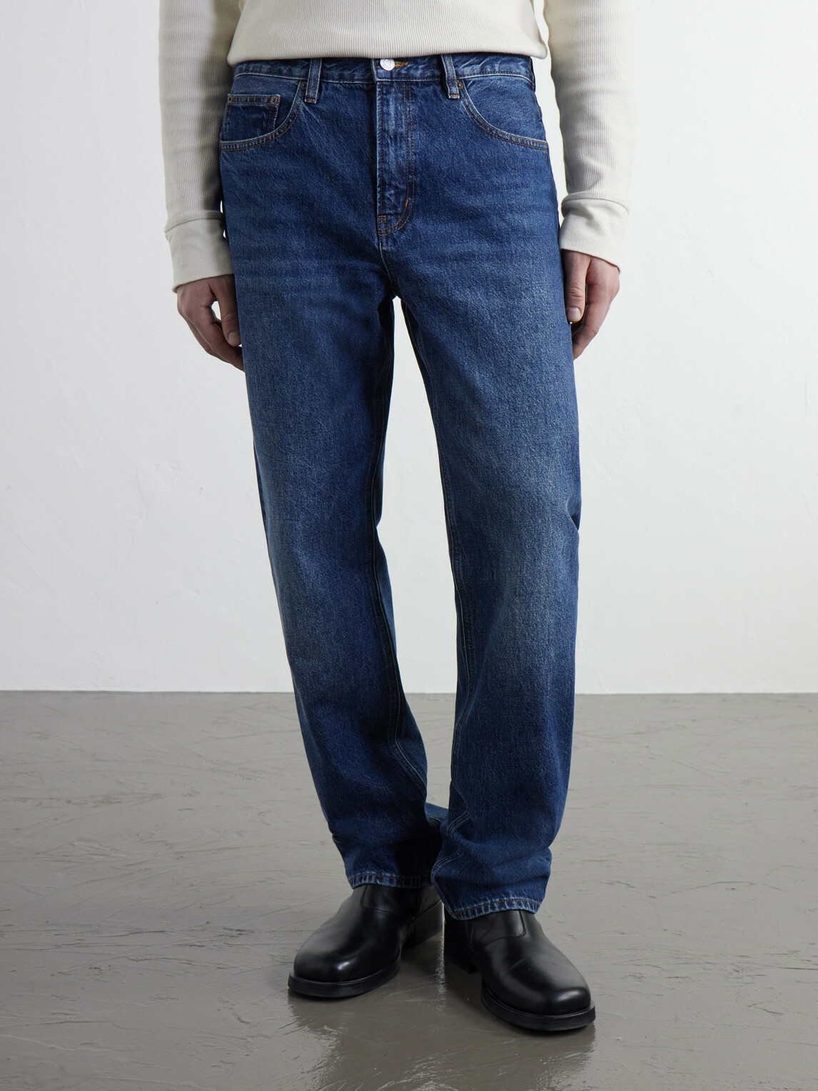 FRAME - The Classic Straight-Leg Jeans - Blue