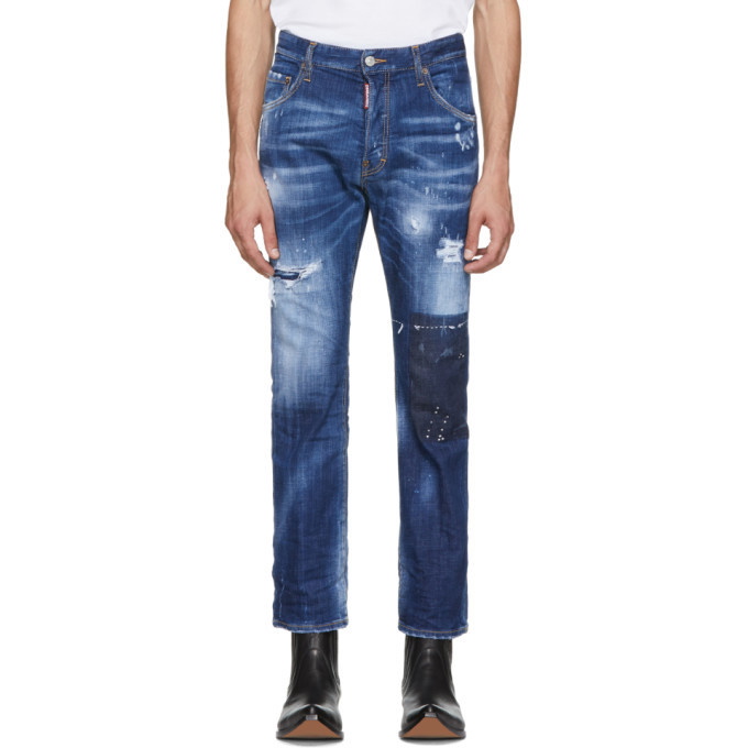 Photo: Dsquared2 Blue Cropped Flare Jeans