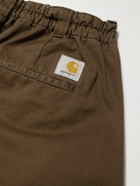 Carhartt WIP - Marv Tapered Pleated Stone-Washed Cotton-Twill Trousers - Brown