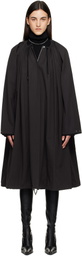 TOTEME Black Gathered Parachute Coat