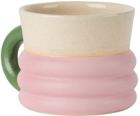 Milo Made Ceramics Off-White & Pink Lumpy Mug