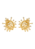 Joanna Laura Constantine Stud Wave Embellished Earrings - Gold - One Size