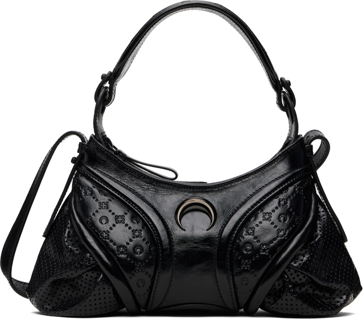Photo: Marine Serre Black Moonogram Leather Futura Mini Bag