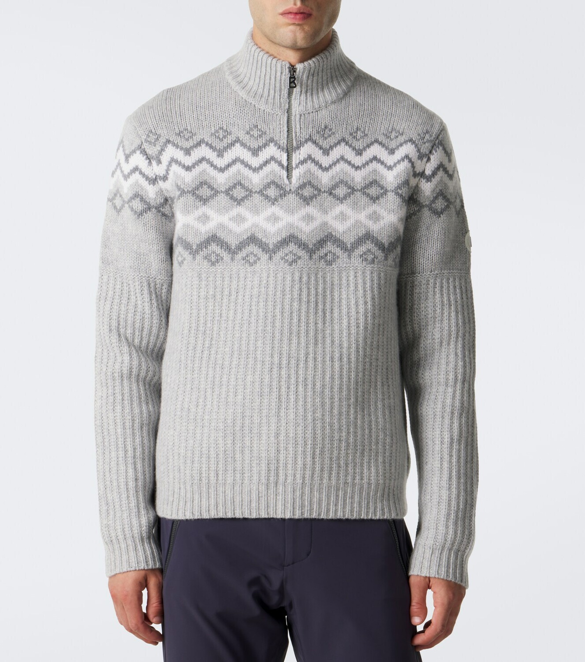 Bogner Ludi Fair Isle cashmere half-zip sweater