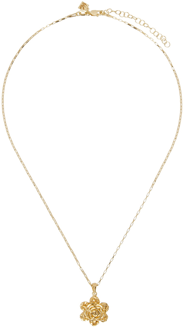 Veneda Carter Gold Floral Pendant Necklace Veneda Carter