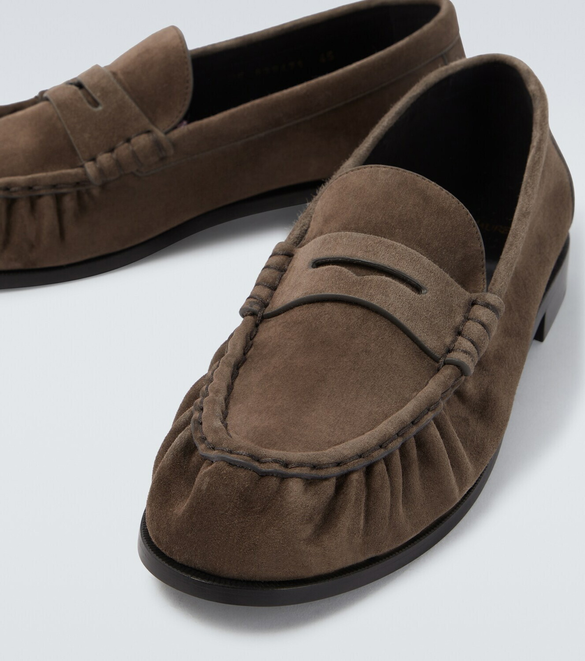 Saint Laurent Le Loafer suede penny loafers