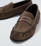 Saint Laurent Le Loafer suede penny loafers
