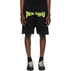 Palm Angels Black Outline Logo Sweat Shorts