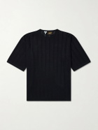 LOEWE - Paula's Ibiza Knitted Linen-Blend T-Shirt - Black