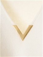 VALENTINO - Cashmere Knit V-neck Sweater W/hood