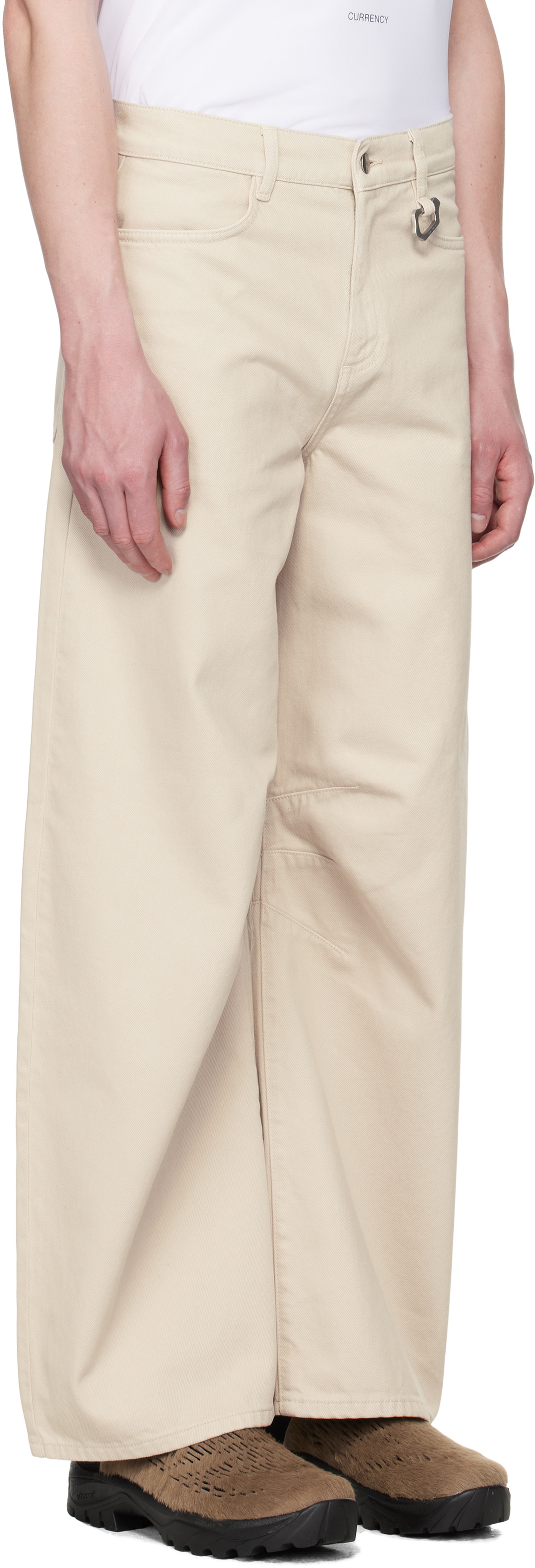HELIOT EMIL Beige Loam Denim Jeans