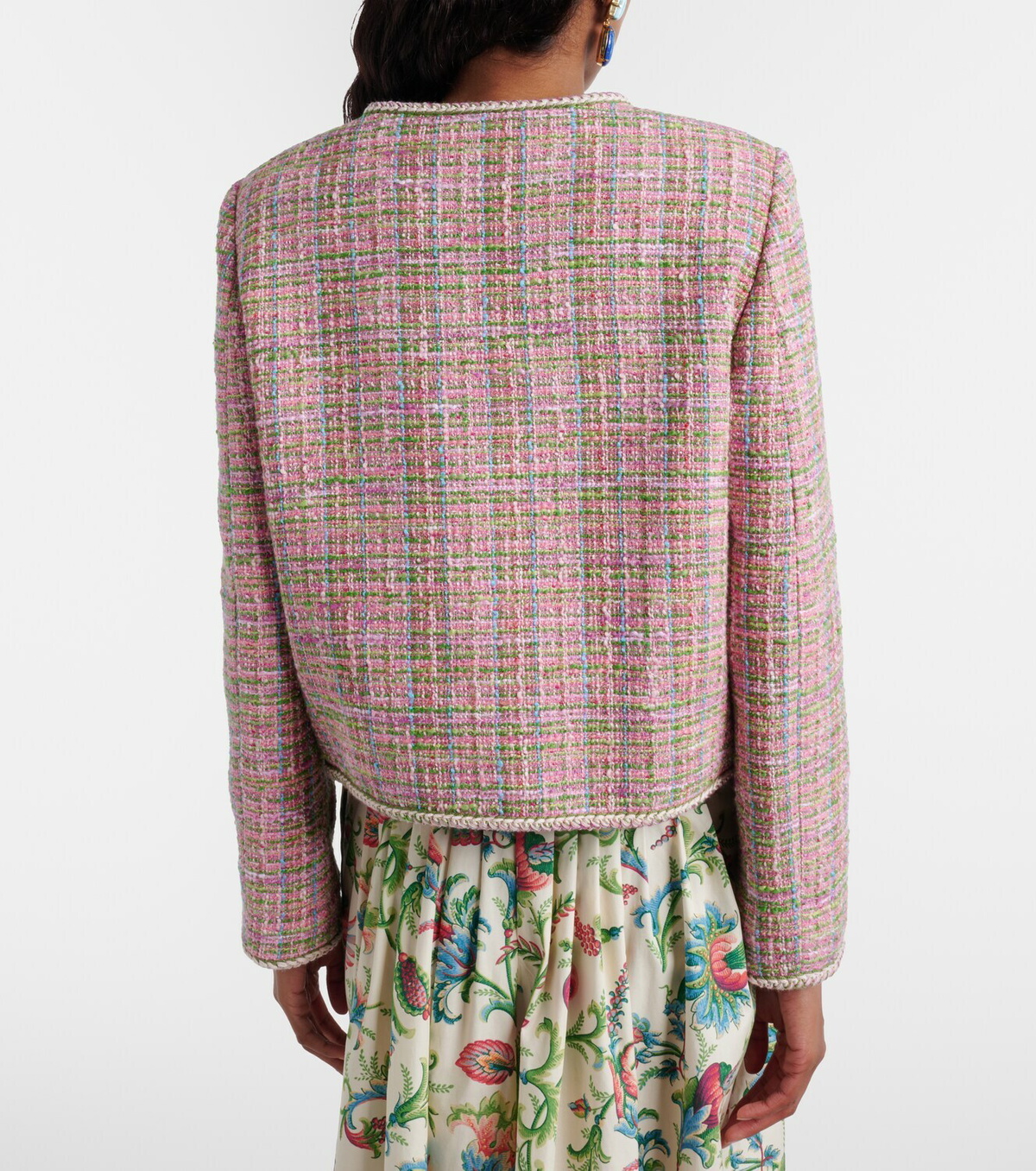 Etro Checked cotton-blend tweed jacket