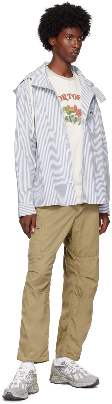 Kijun Blue Stripe Hoodie Shirt