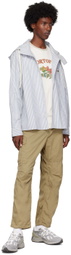 Kijun Blue Stripe Hoodie Shirt