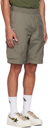 AAPE by A Bathing Ape Khaki Moonface Cargo Shorts