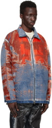 Diesel Red & Blue D-Krap-Fse Denim Jacket