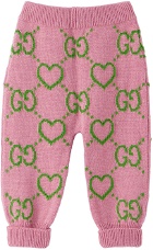 Gucci Baby Pink GG Hearts Lounge Pants
