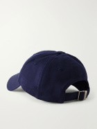 SAINT LAURENT - Logo-Embroidered Cotton-Gabardine Cap - Blue