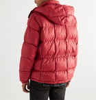 RRL - Amber Quilted Padded Nylon Hooded Jacket - Red