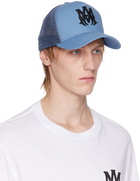 AMIRI Blue Embroidered Trucker Cap