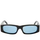 Bonnie Clyde Big Trouble Sunglasses in Black/Blue