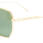 Bottega Veneta Eyewear Men's BV1012S Sunglasses in Gold/Green