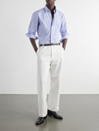 Husbands - Striped Supima Cotton-Poplin Shirt - Blue