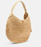 Polo Ralph Lauren Polo ID Large leather-trimmed raffia tote bag