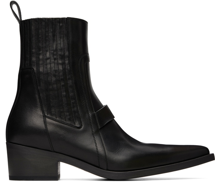Photo: Rick Owens Black Tower Pointed Sliver Boots