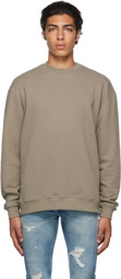 John Elliott Taupe Oversized Sweatshirt