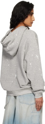 R13 Gray 'Not A Fan' Oversized Hoodie