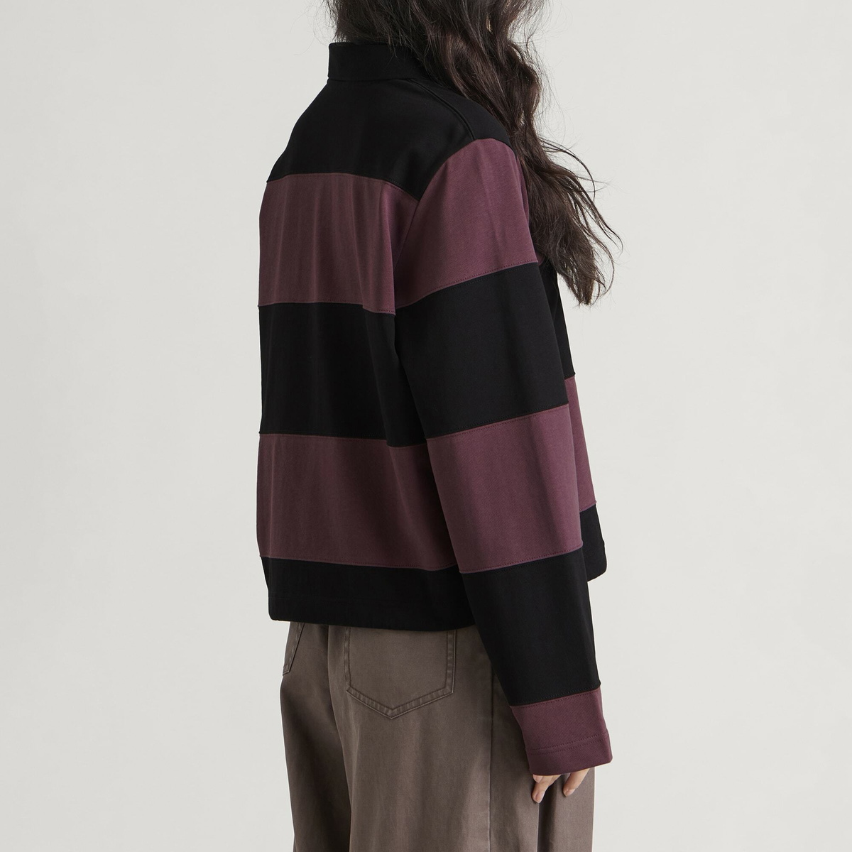 END. x Samsøe Samsøe Women's Sadovan Long Sleeve Polo in Huckleberry