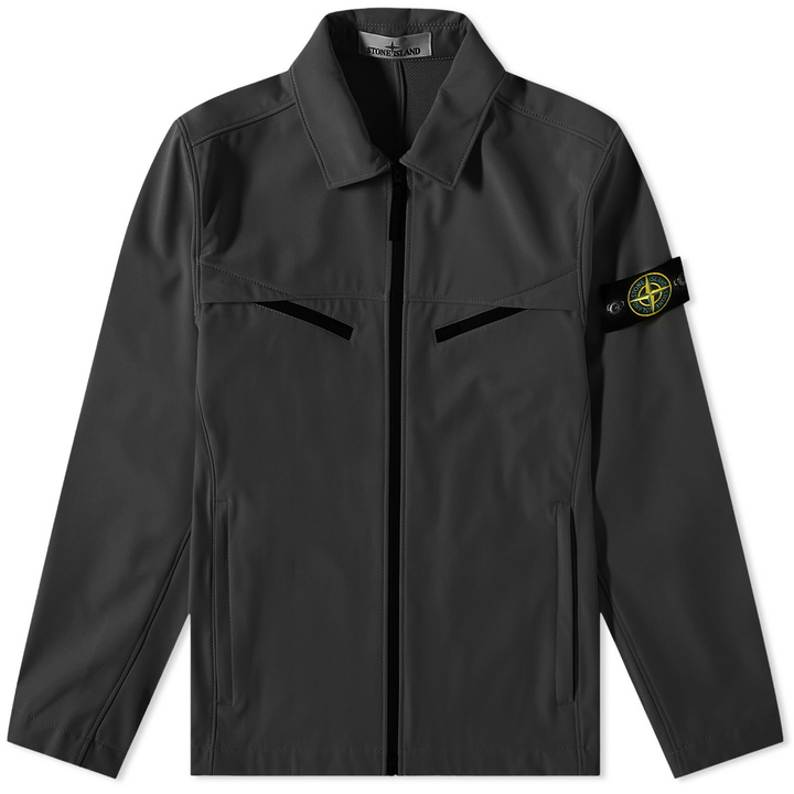 Photo: Stone Island Men's Light Soft Shell-R Jacket in Black