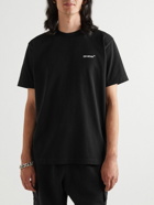 Off-White - Logo-Print Cotton-Jersey T-Shirt - Black