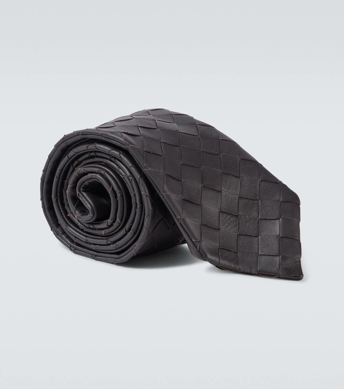 Bottega Veneta Intrecciato leather tie