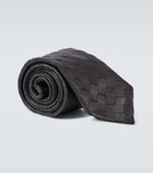 Bottega Veneta Intrecciato leather tie