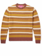 The Elder Statesman - Shadow Striped Cashmere Sweater - Brown