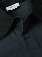 AGOLDE - Marius Cotton-Jersey Polo Shirt - Gray
